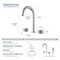 Kibi Circular X 8 Bathroom Sink Widespread Faucet with Drain Assembly KBF1026BN - alternate 9